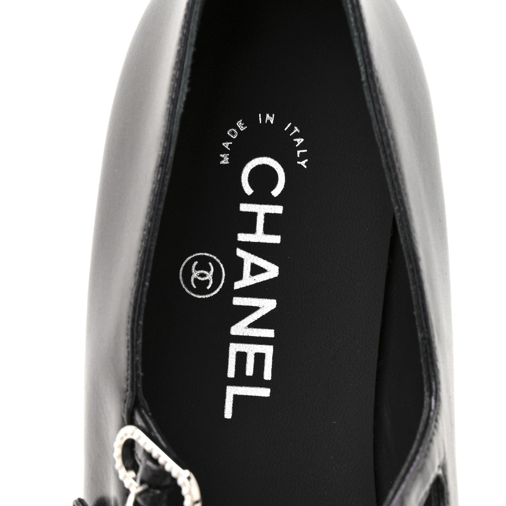 Lambskin Grosgrain Mary Jane Flats 39 Black