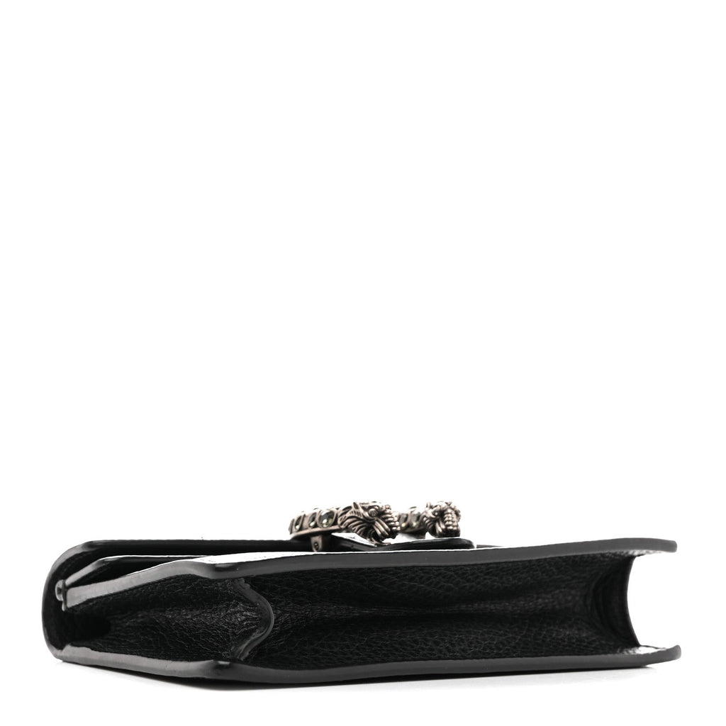 Gucci Dollar Calfskin Crystal Super Mini Dionysus Shoulder Bag Black