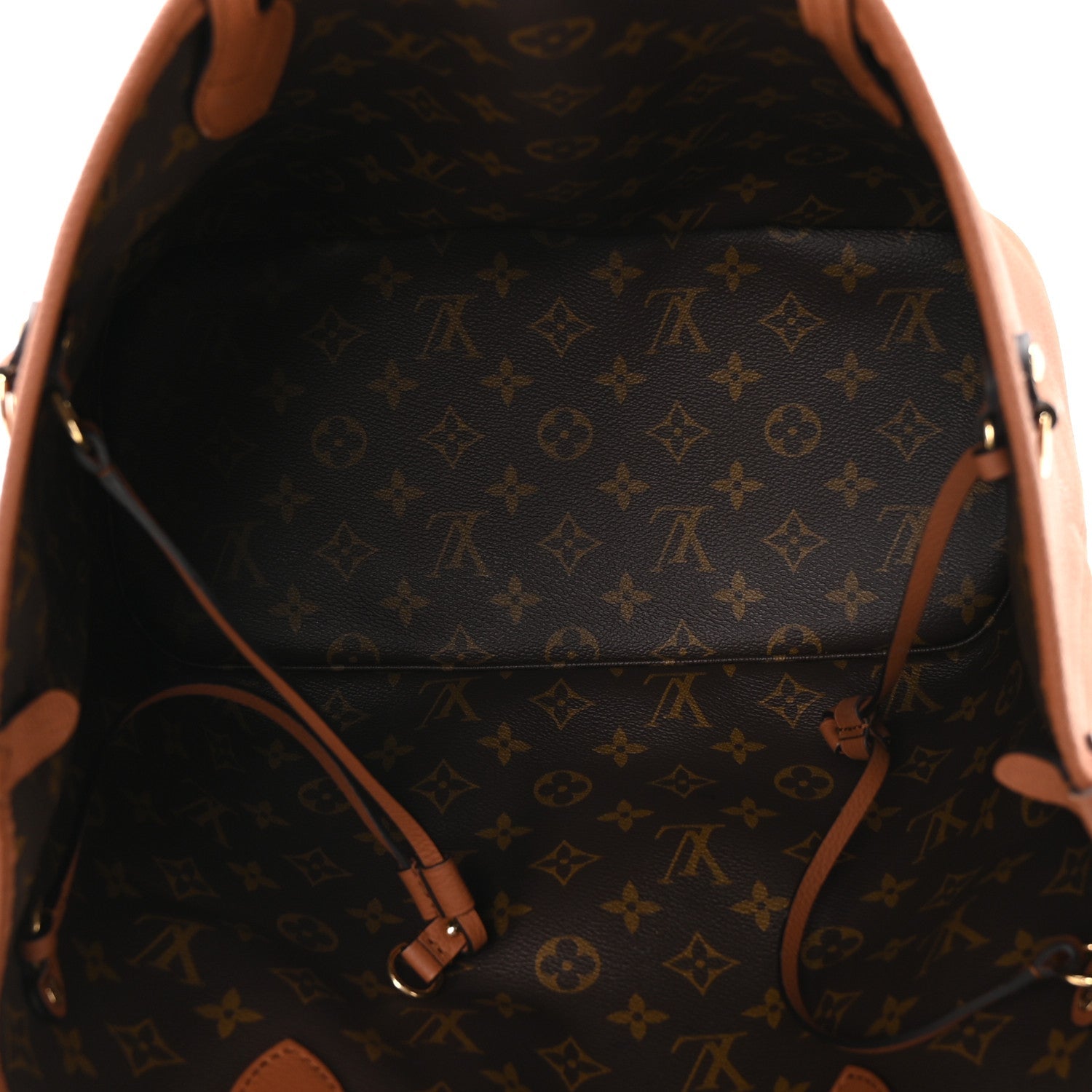 Louis Vuitton Monogram Calfskin Neo Neverfull Inside Out MM Tan