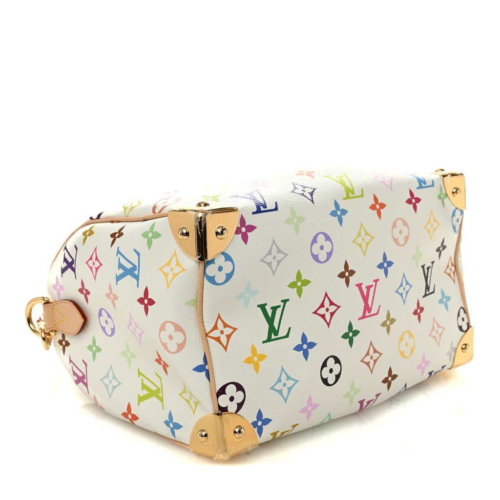 Louis Vuitton LV X TM Monogram Multicolor Speedy Bandouliere 25 White