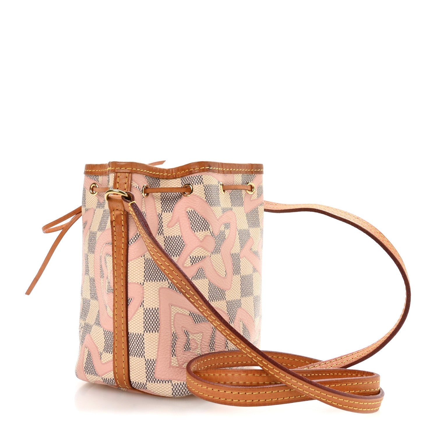 Louis Vuitton Damier Azur Tahitienne Nano Noe Rose Ballerine