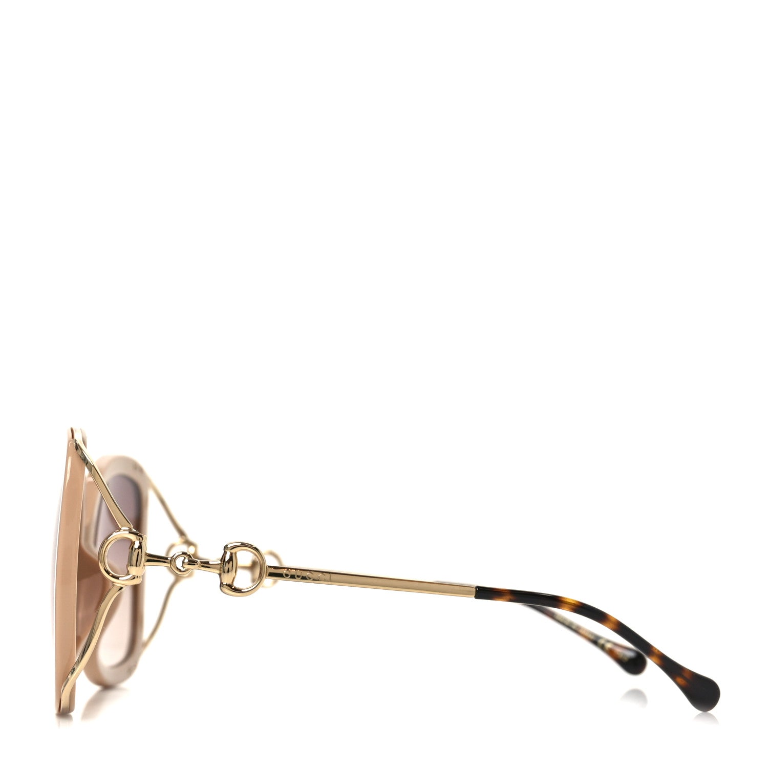 Gucci Acetate Horsebit Square Frame Sunglasses GG1021S Pink Tortoise