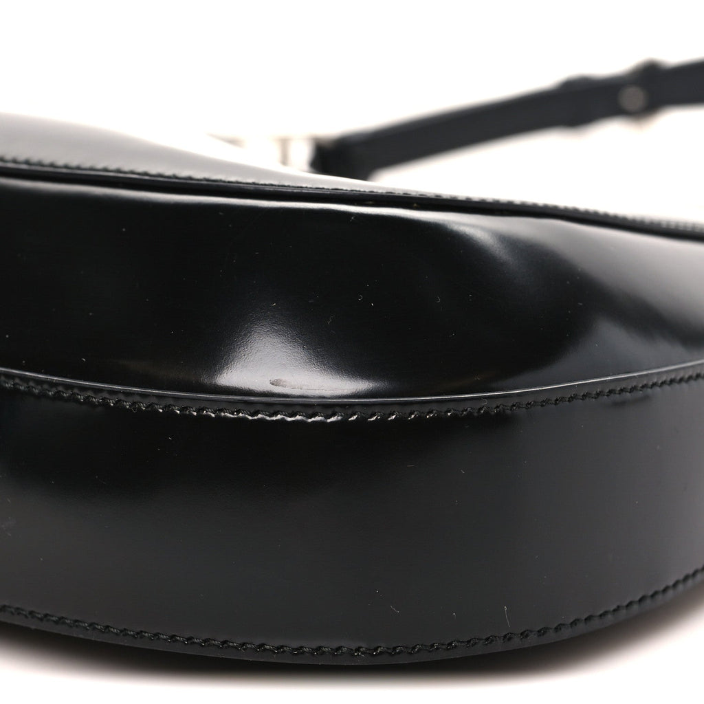 Prada Spazzolato Large Cleo Adjustable Strap Shoulder Bag Black