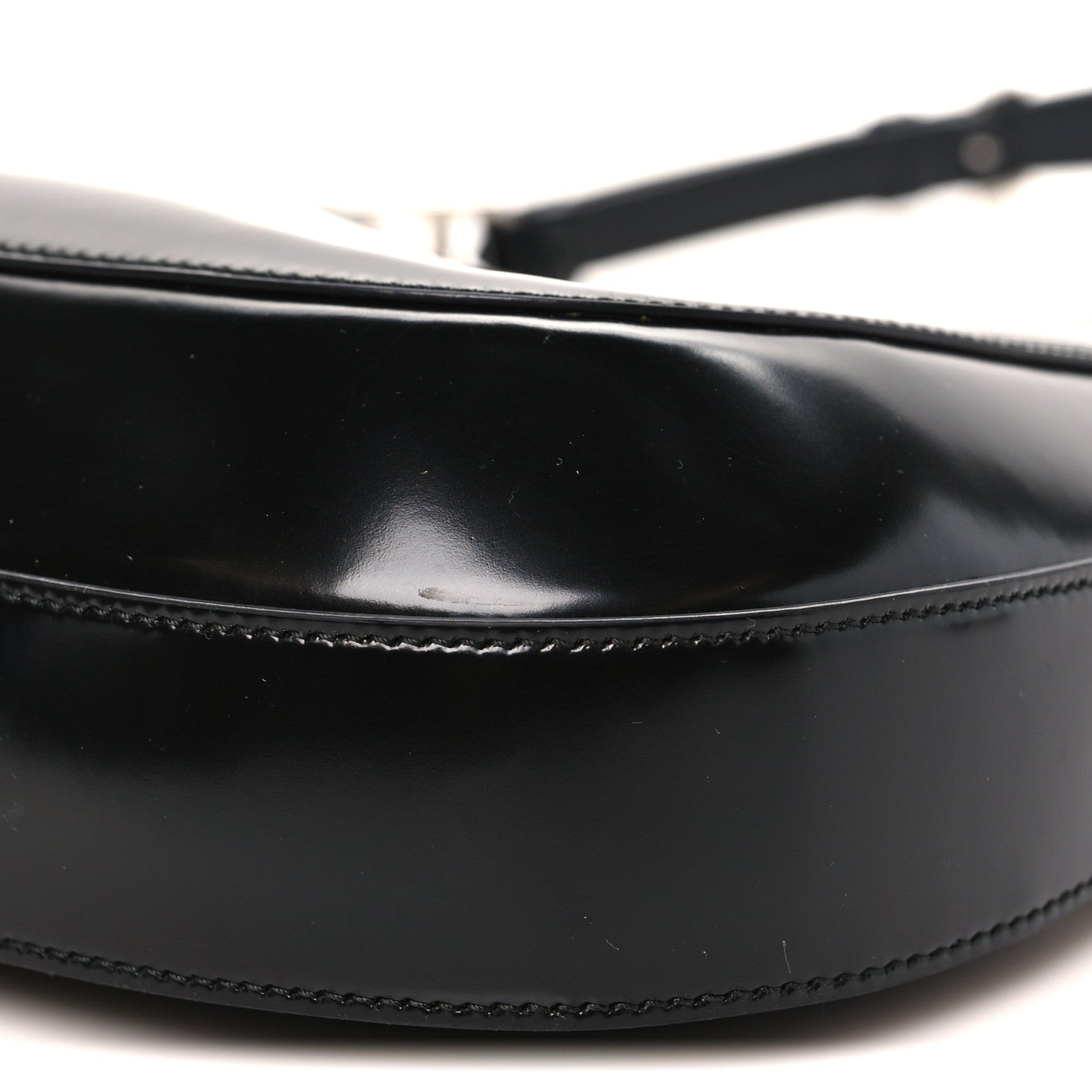 Prada Spazzolato Large Cleo Adjustable Strap Shoulder Bag Black