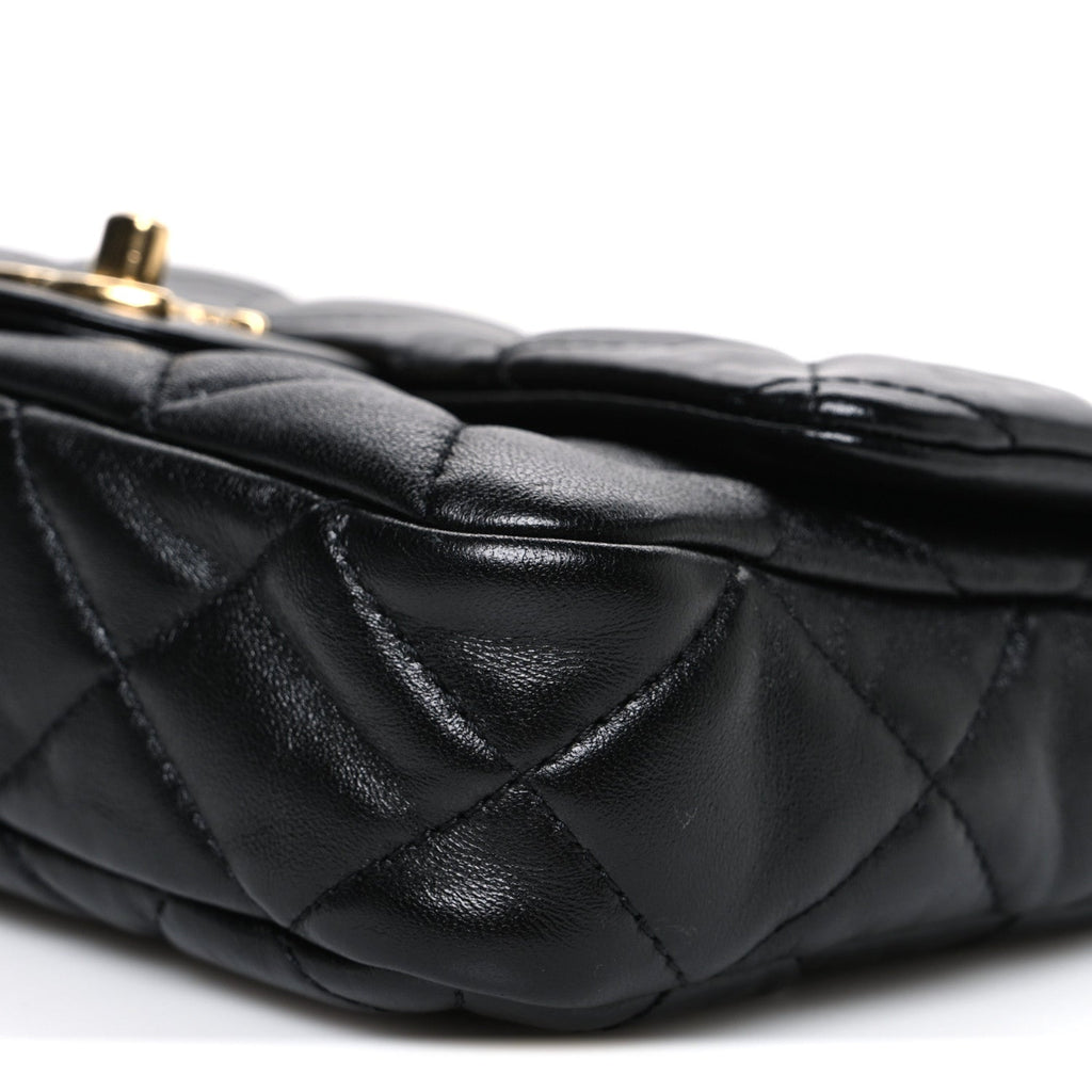 Chanel Lambskin Quilted Small Funky Town Flap Black