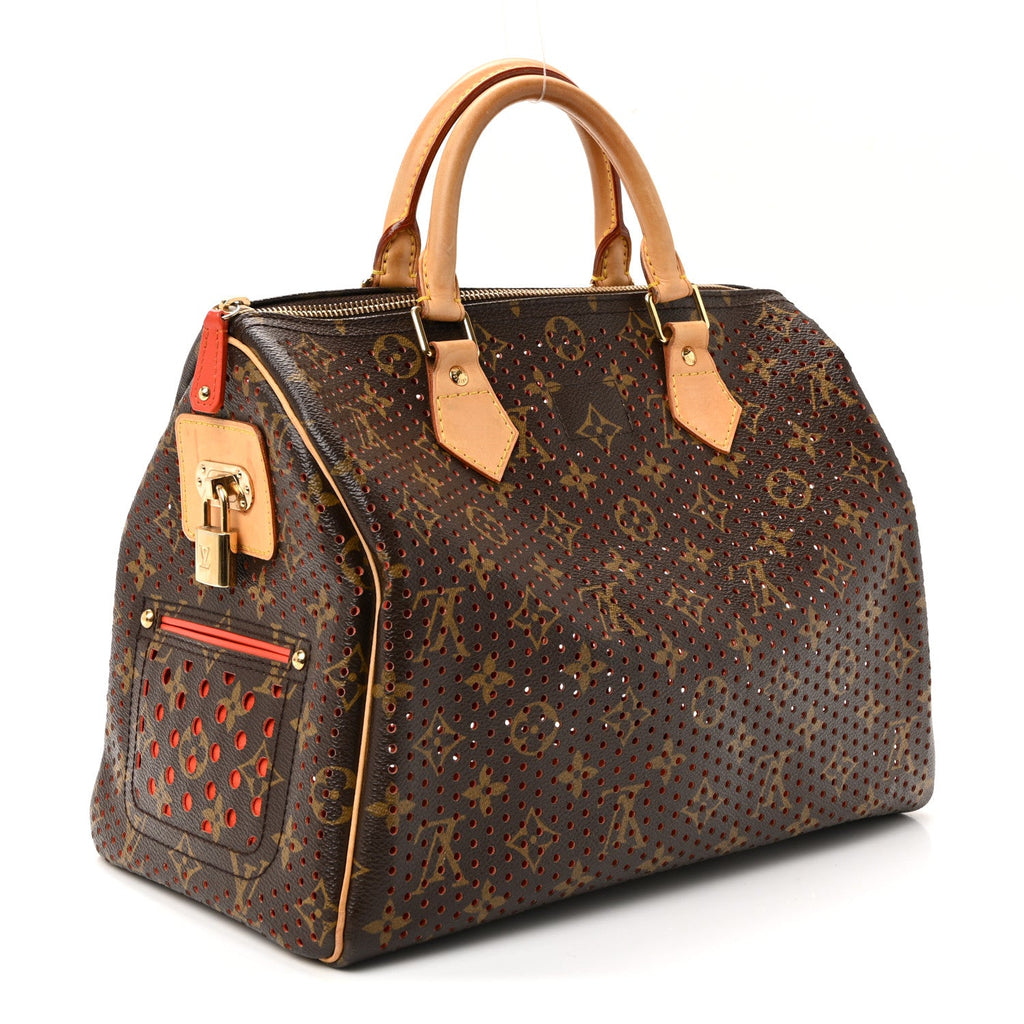 Louis Vuitton Monogram Perforated Speedy 30 Orange