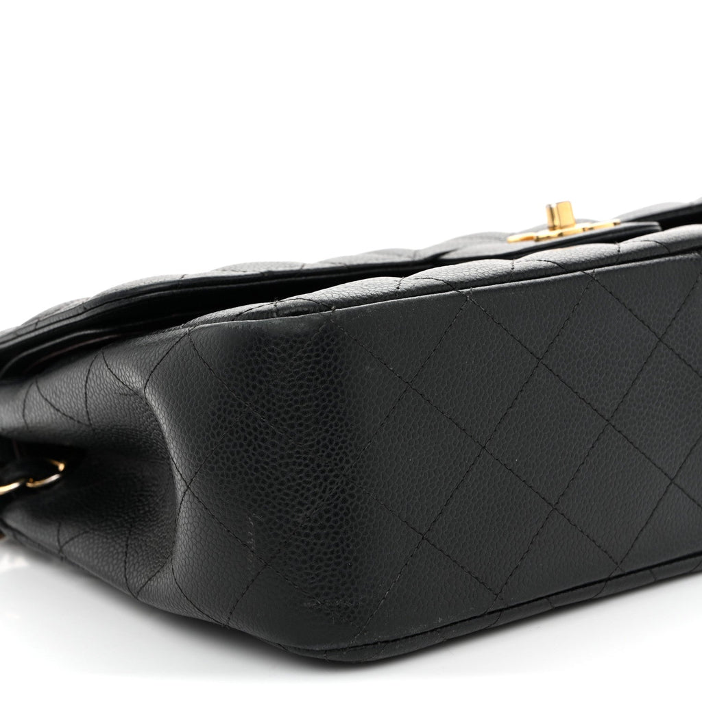 Chanel Caviar Quilted Jumbo Double Flap Black