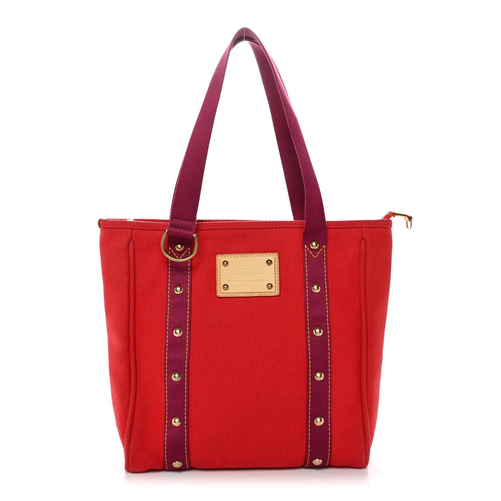 Louis Vuitton Toile Antigua Cabas MM Red Pink