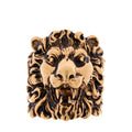 Gucci Metal Lion Head Ring 59 8.75 Aged Gold