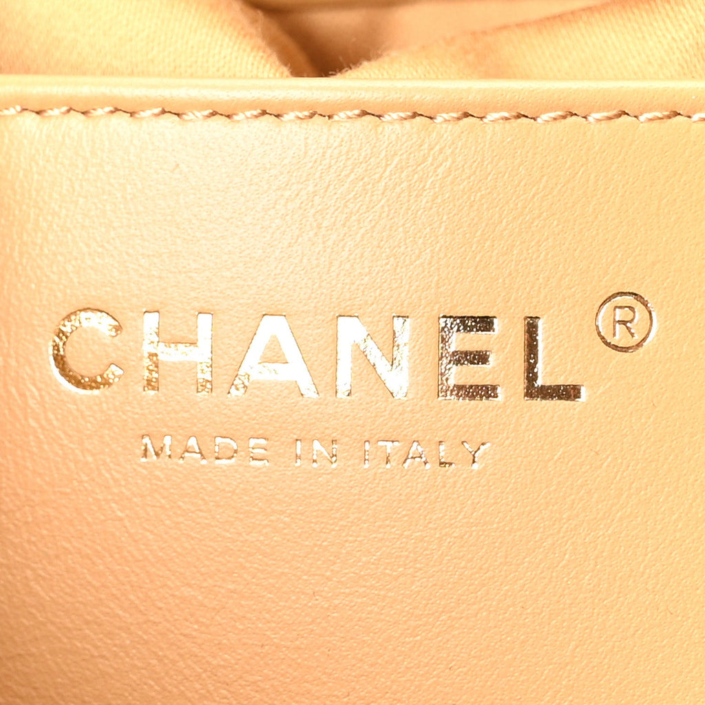 Chanel Suede Quilted Small Chanel 25 Handbag Beige