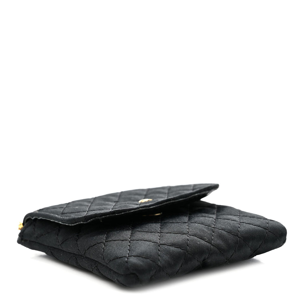 Chanel Jersey Quilted Micro Flap Bag Black