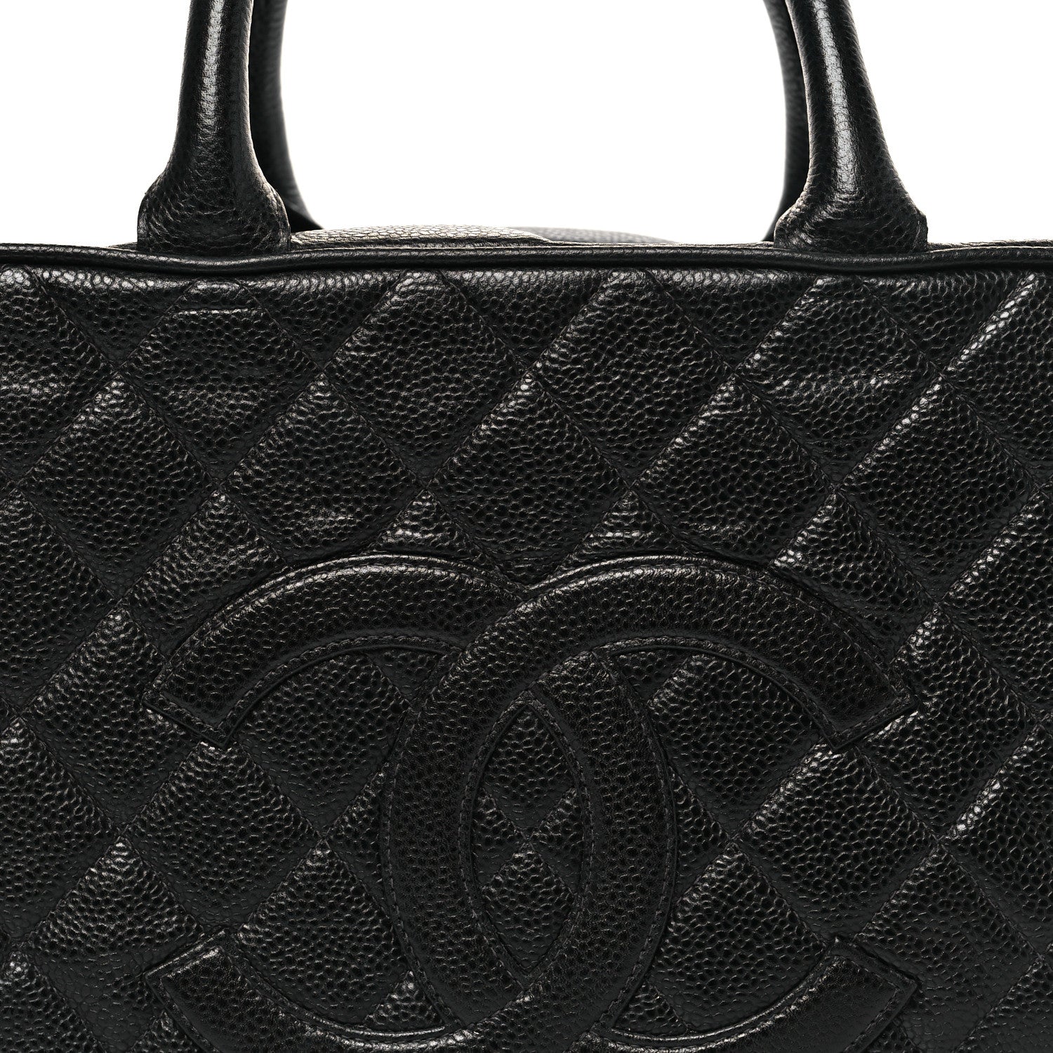 Chanel Caviar Quilted Large Bowler Black