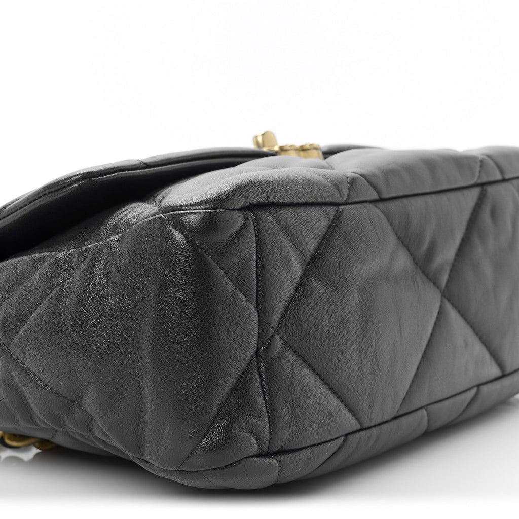Chanel Lambskin Quilted Large Chanel 19 Flap Navy Blue
