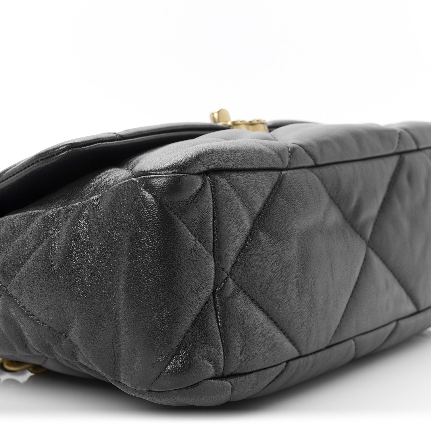Chanel Lambskin Quilted Large Chanel 19 Flap Navy Blue