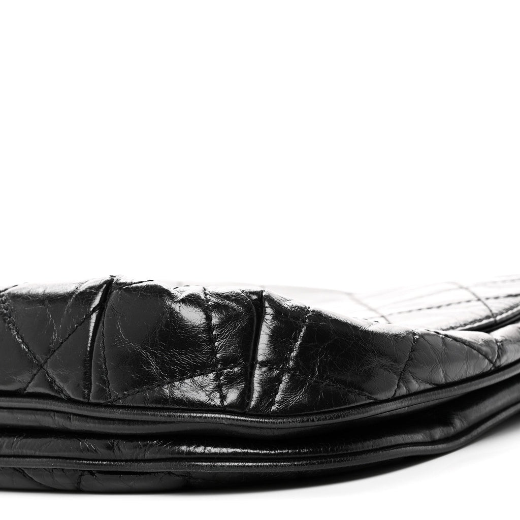 Chanel Glazed Calfskin Quilted Medium Bubble CC Flap Black