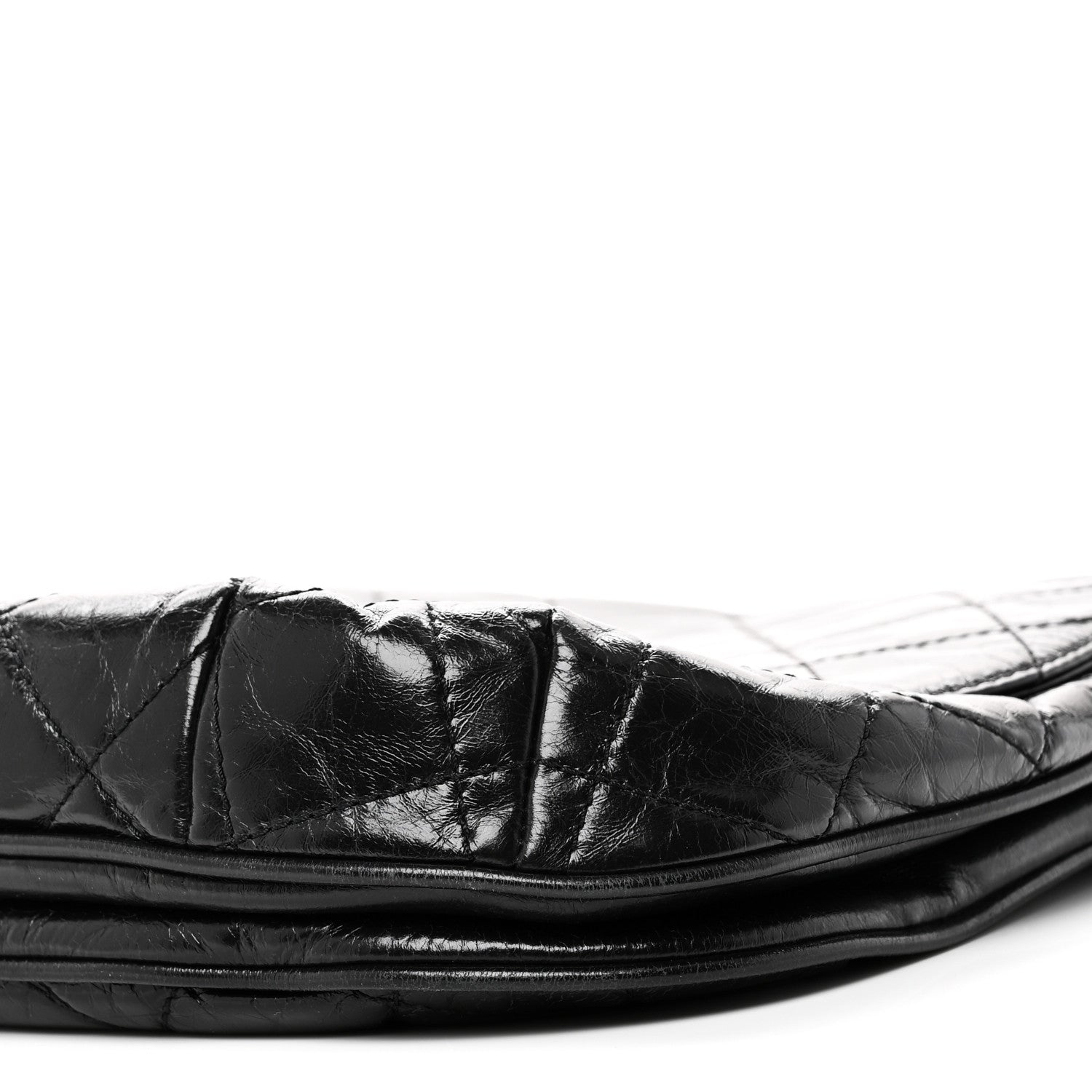 Chanel Glazed Calfskin Quilted Medium Bubble CC Flap Black