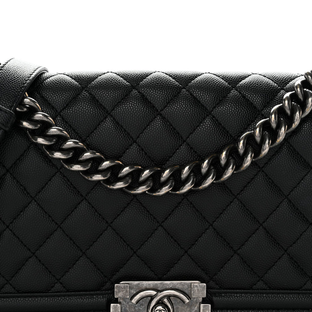 Chanel Caviar Quilted Medium Boy Flap Black
