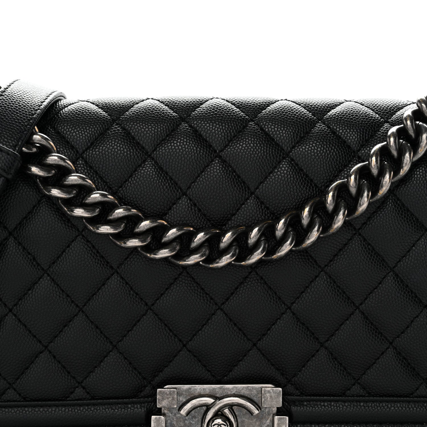 Chanel Caviar Quilted Medium Boy Flap Black