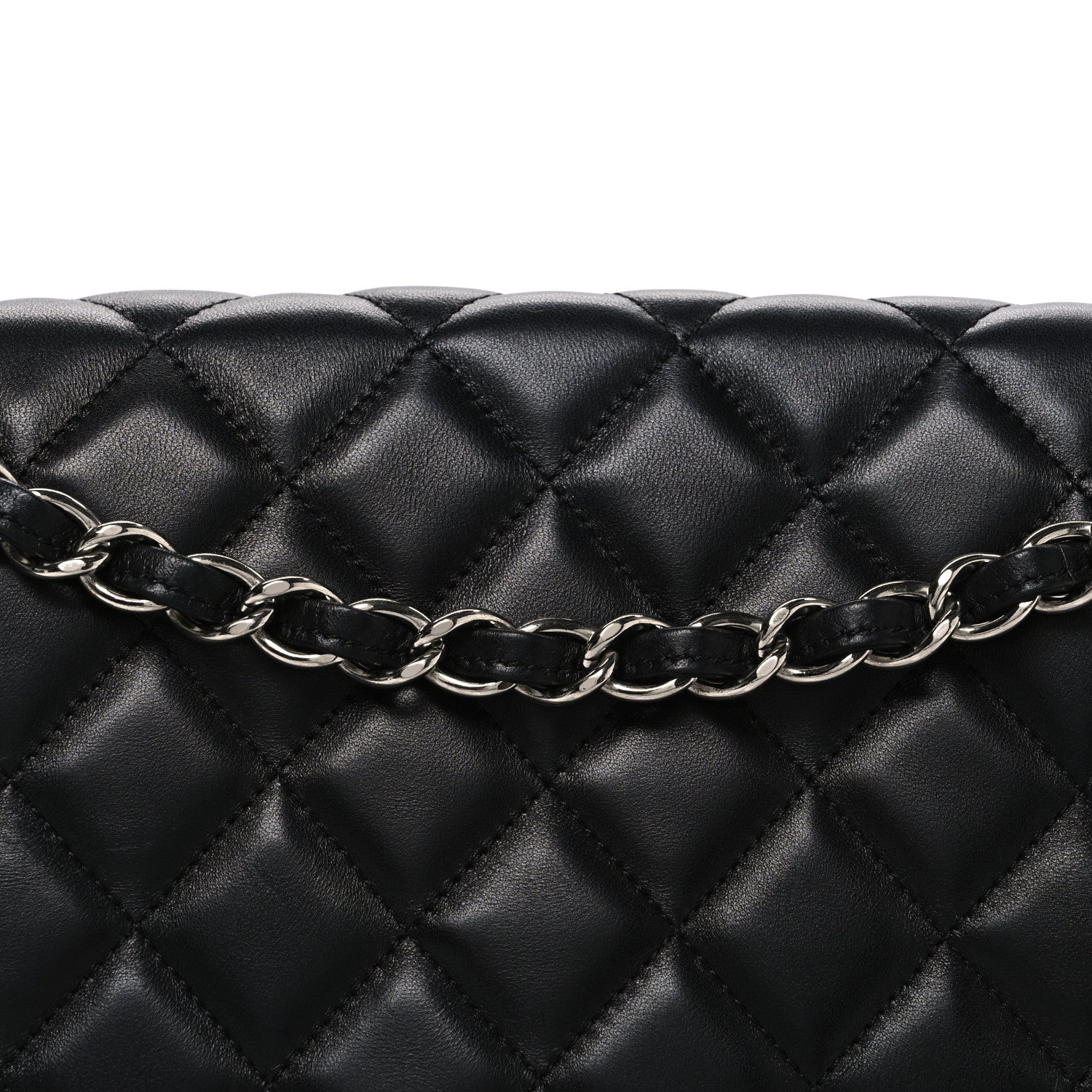 Chanel Lambskin Quilted Maxi Single Flap Black