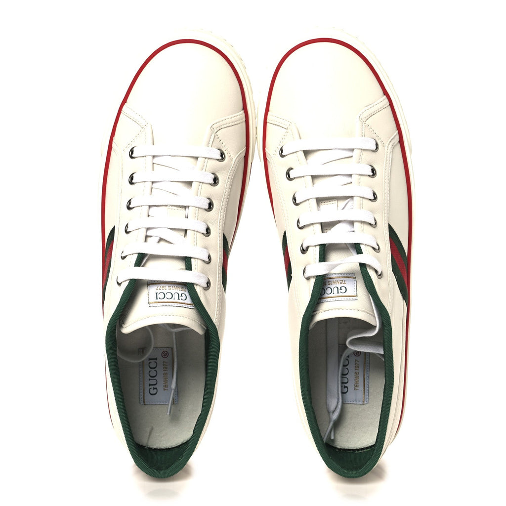 Gucci Jacquard Mini GG Monogram Web Mens 1977 Tennis Sneakers 12 White
