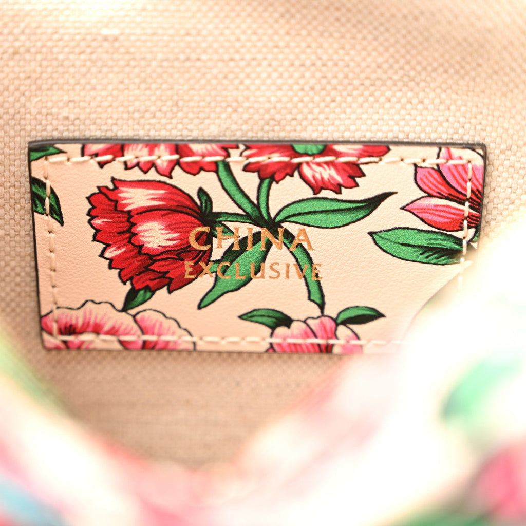 Gucci Matelasse Diagonal Brit Roses Print Mini Interlocking G Heart Shoulder Bag Multicolor
