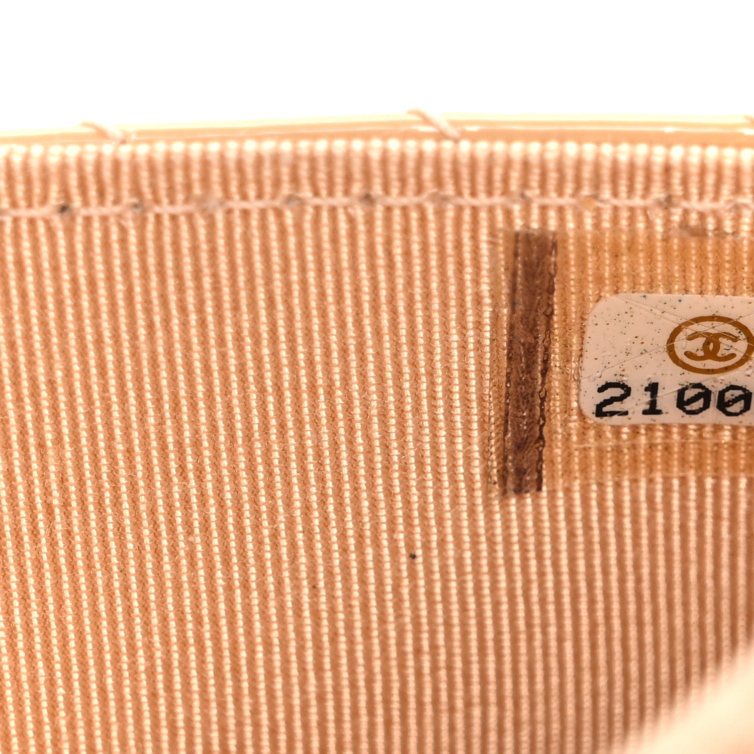 Chanel Patent Calfskin Chevron Quilted Wallet On Chain WOC Beige