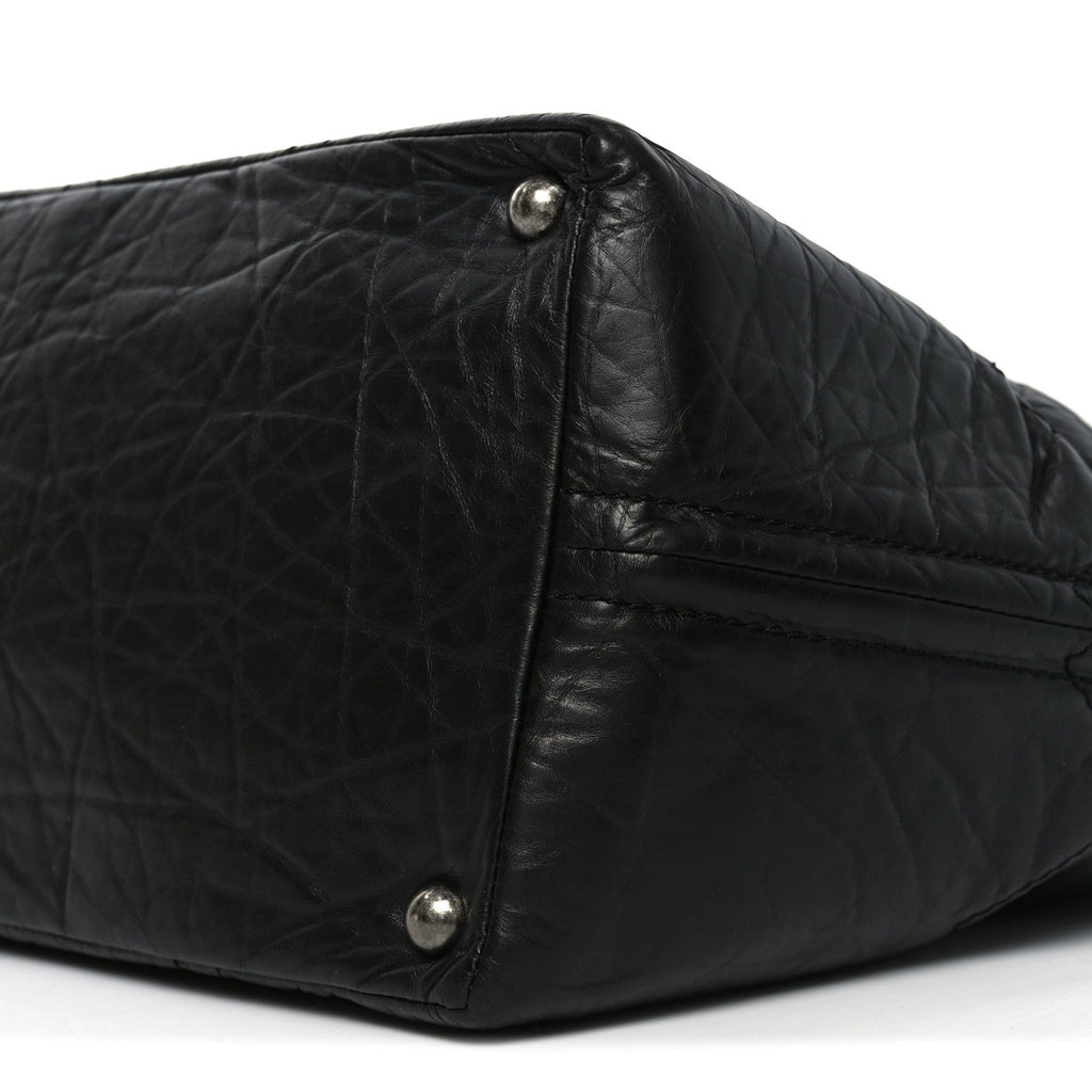 Chanel Aged Calfskin Small Shopping in Moscow Tote Black