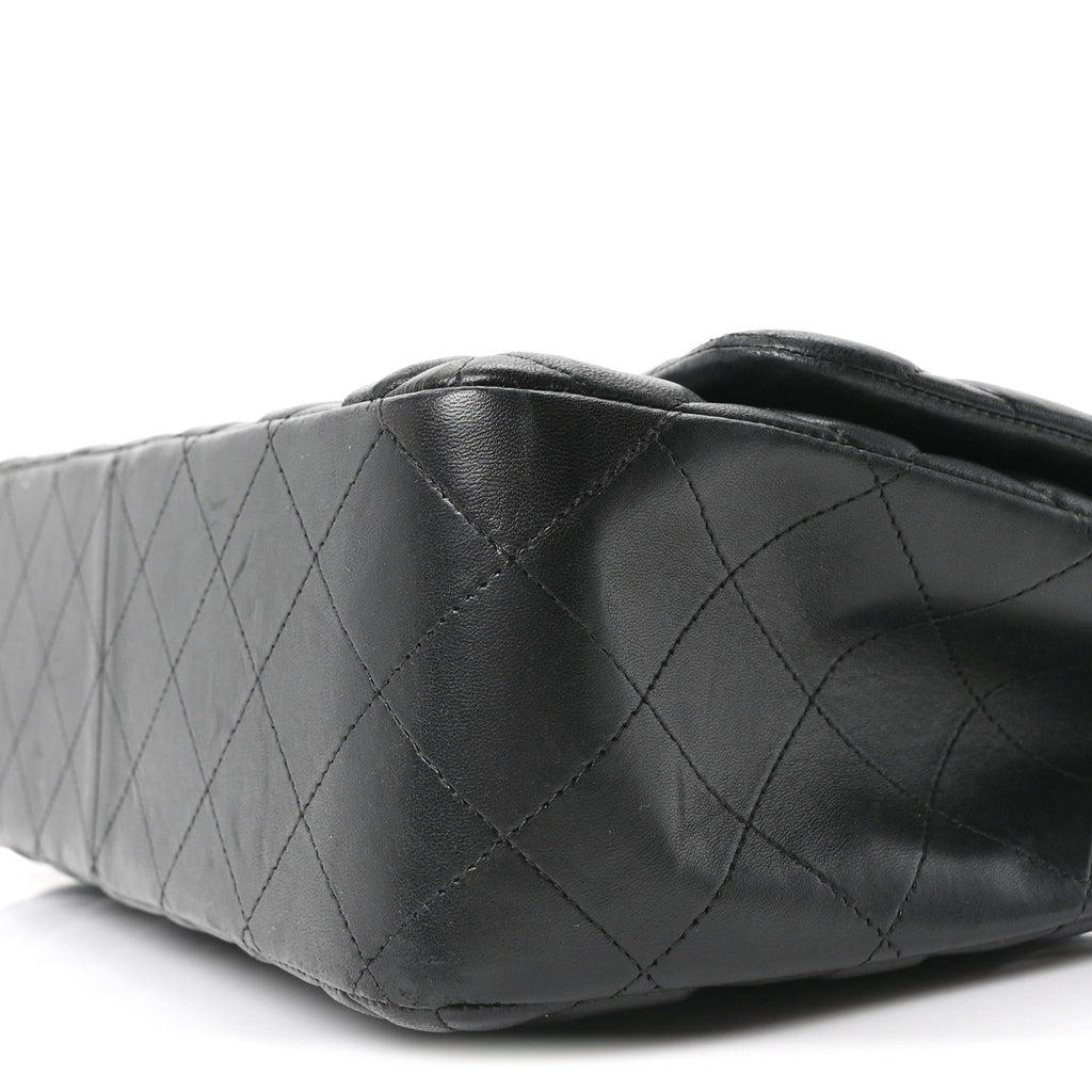 Chanel Lambskin Quilted Jumbo Double Flap Black