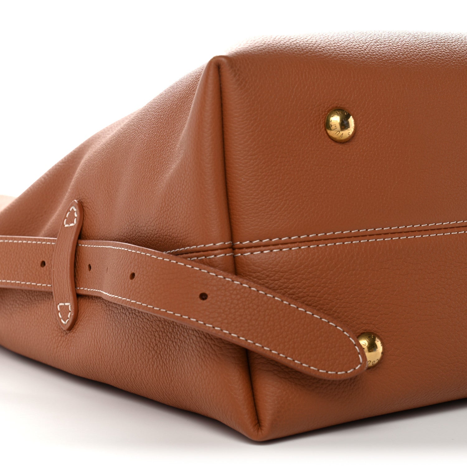 Louis Vuitton Grained Calfskin Low Key Hobo MM Cognac