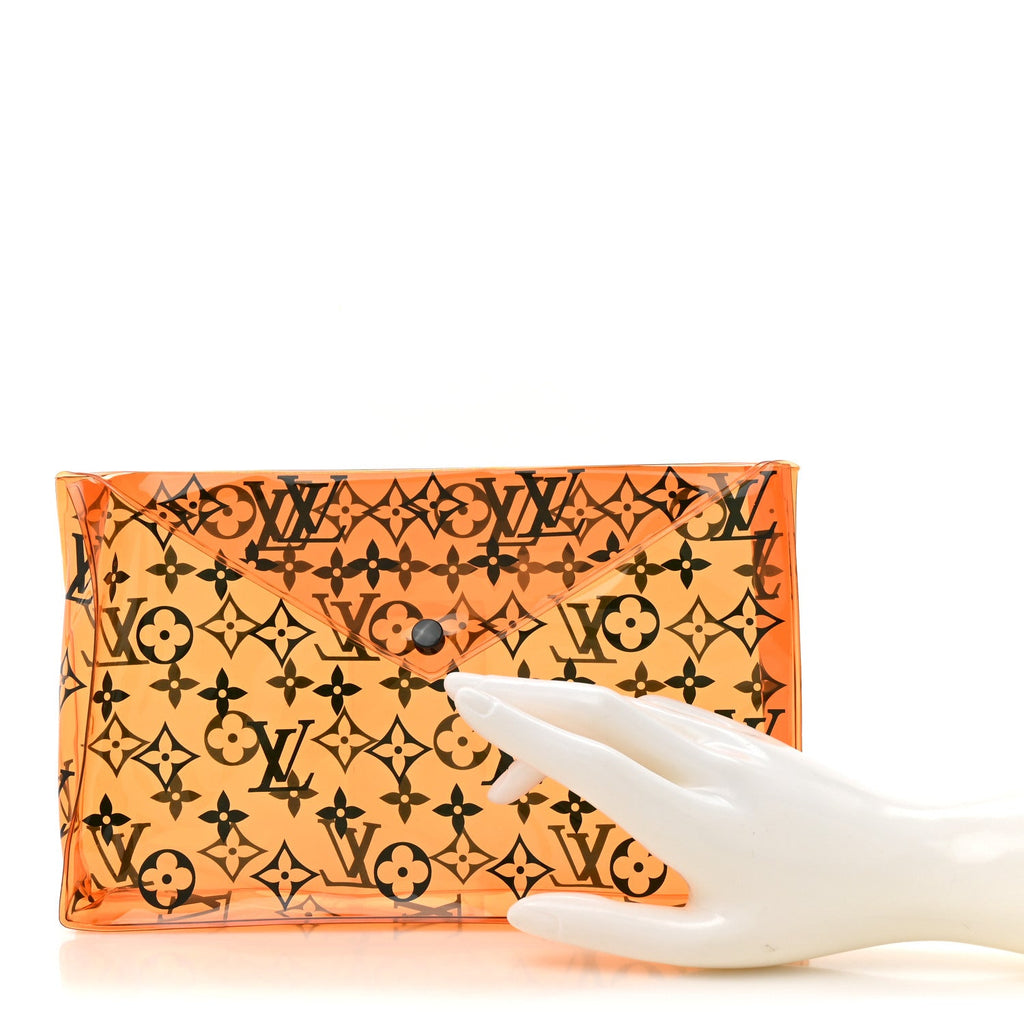 Louis Vuitton PVC Monogram Printed Envelope Pouch Orange