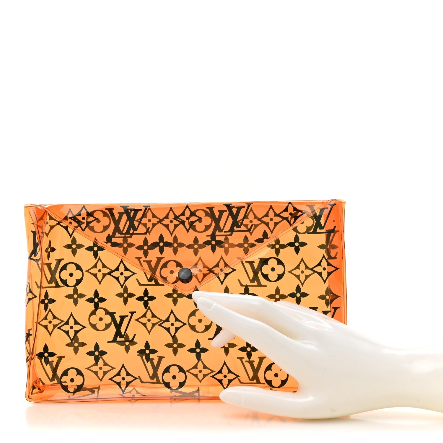 Louis Vuitton PVC Monogram Printed Envelope Pouch Orange