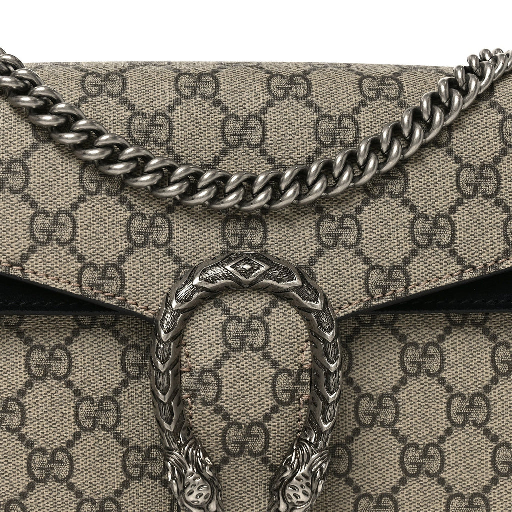 Gucci GG Supreme Monogram Small Dionysus Shoulder Bag Black