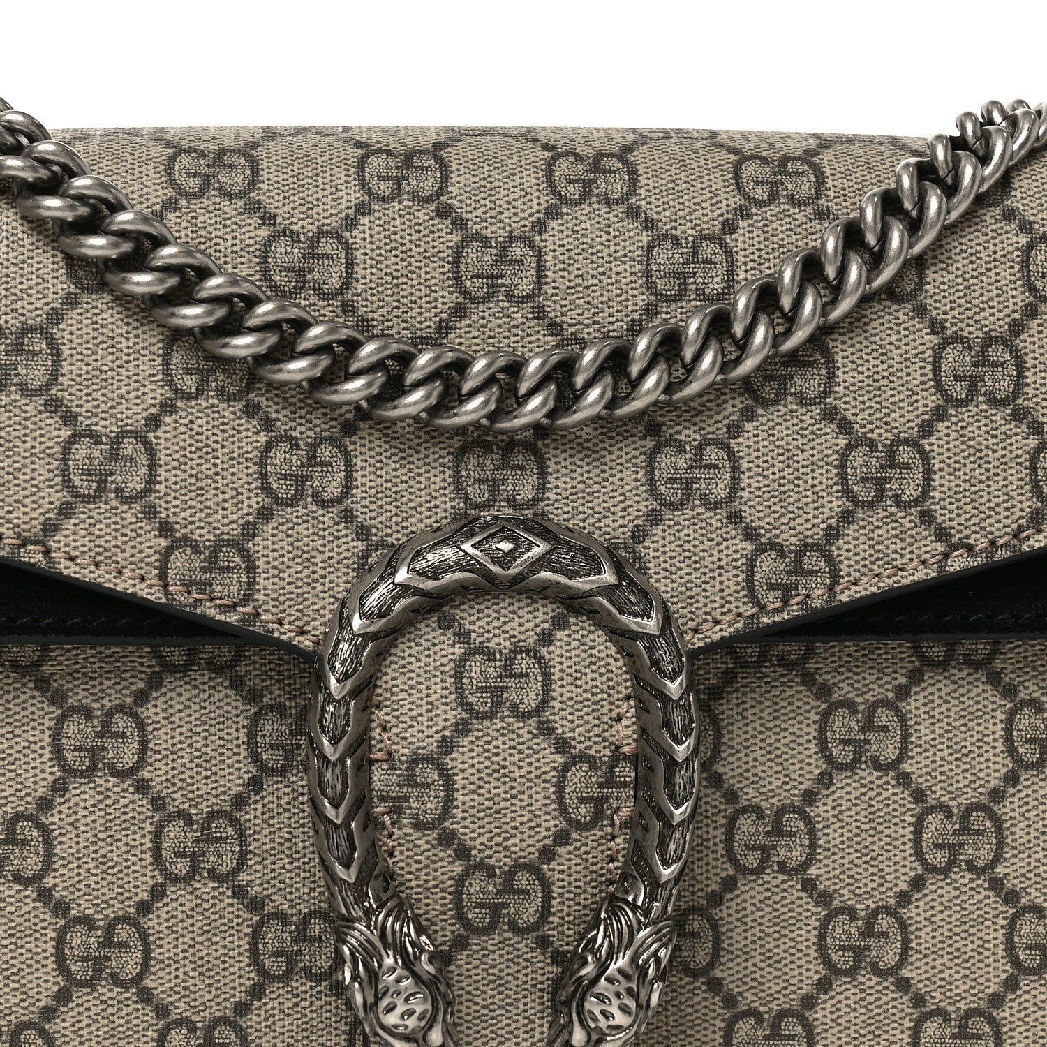 Gucci GG Supreme Monogram Small Dionysus Shoulder Bag Black