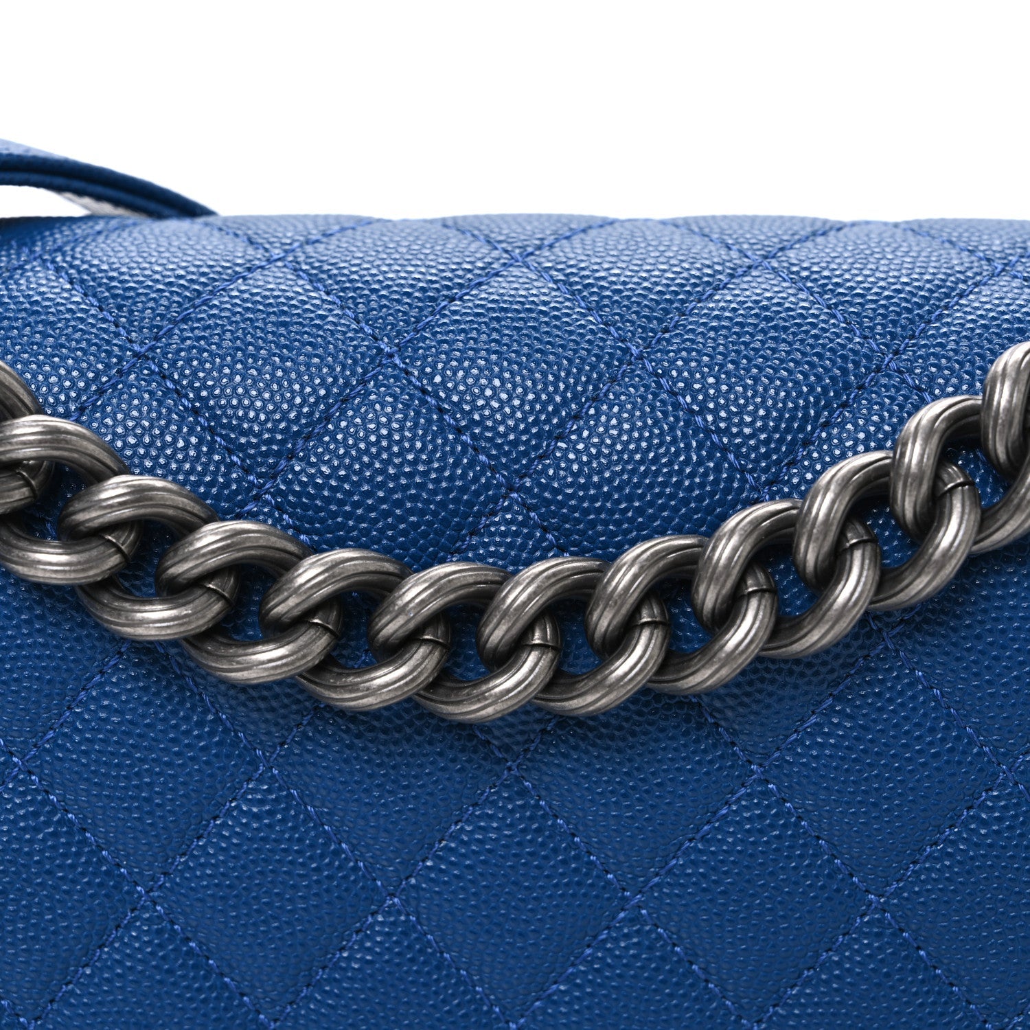 Chanel Caviar Quilted Medium Boy Flap Dark Blue