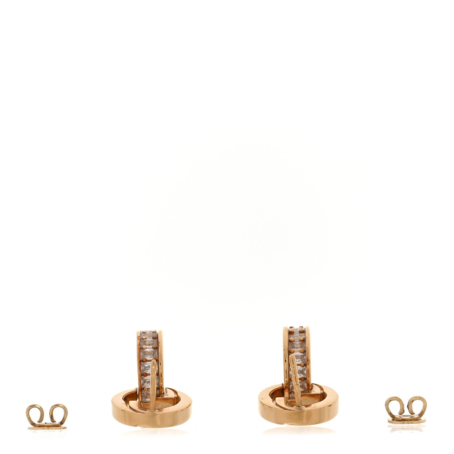 Gucci Brass Crystal Blondie Intertwined Earrings Light Gold