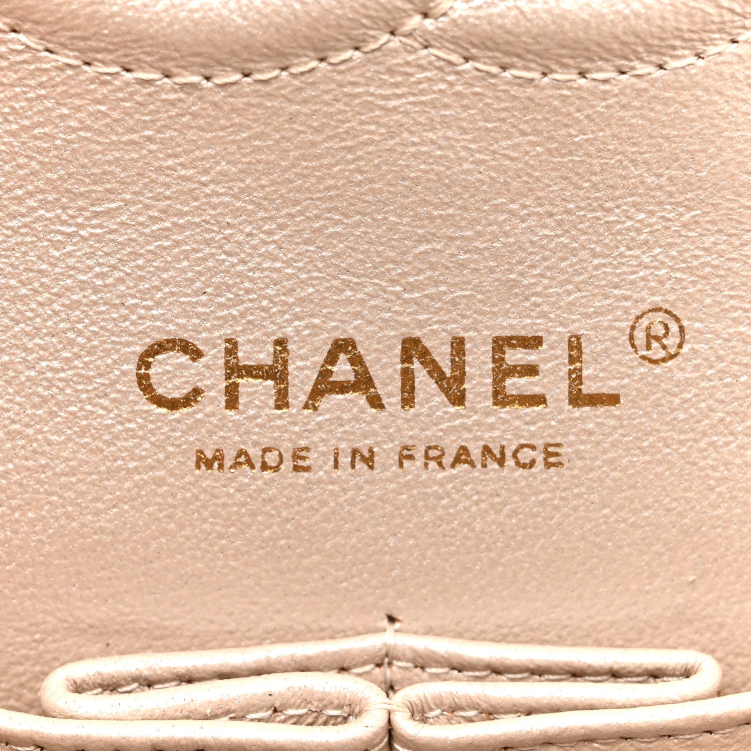 Chanel Pearly Caviar Quilted Medium Double Flap Light Beige