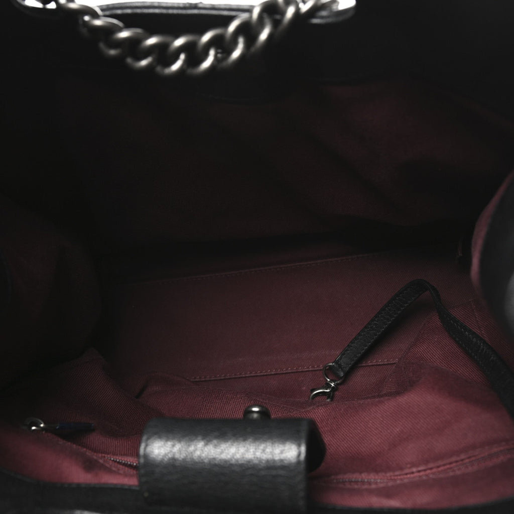 Chanel Goatskin Quilted Small Perfect Edge Shopping Tote Black