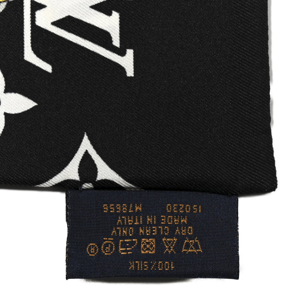 Louis Vuitton Silk Monogram Confidential Bandeau Black