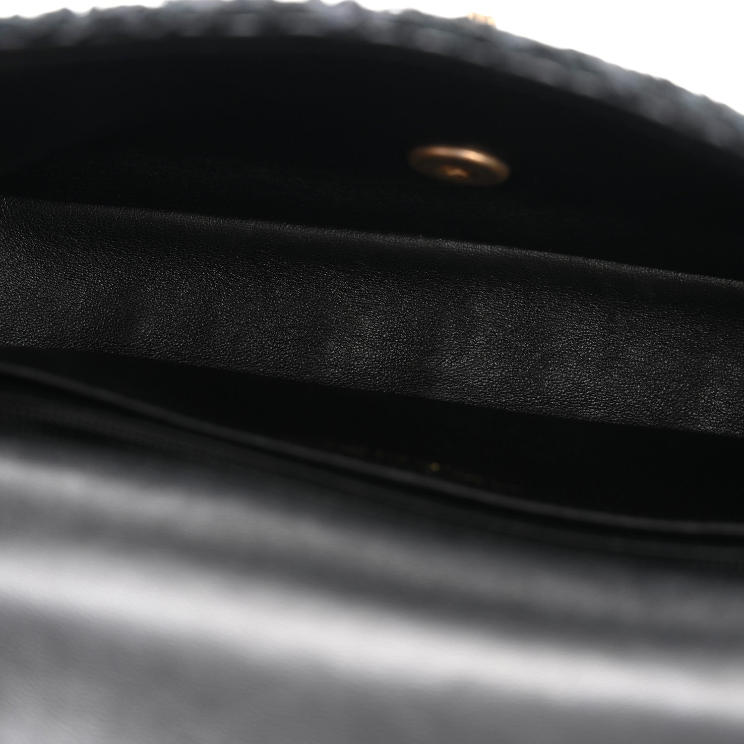Chanel Tweed Quilted Mini Side Pearl Flap Bag Black