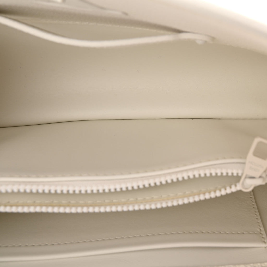 Louis Vuitton Taurillon Capucines East West MM Optic White