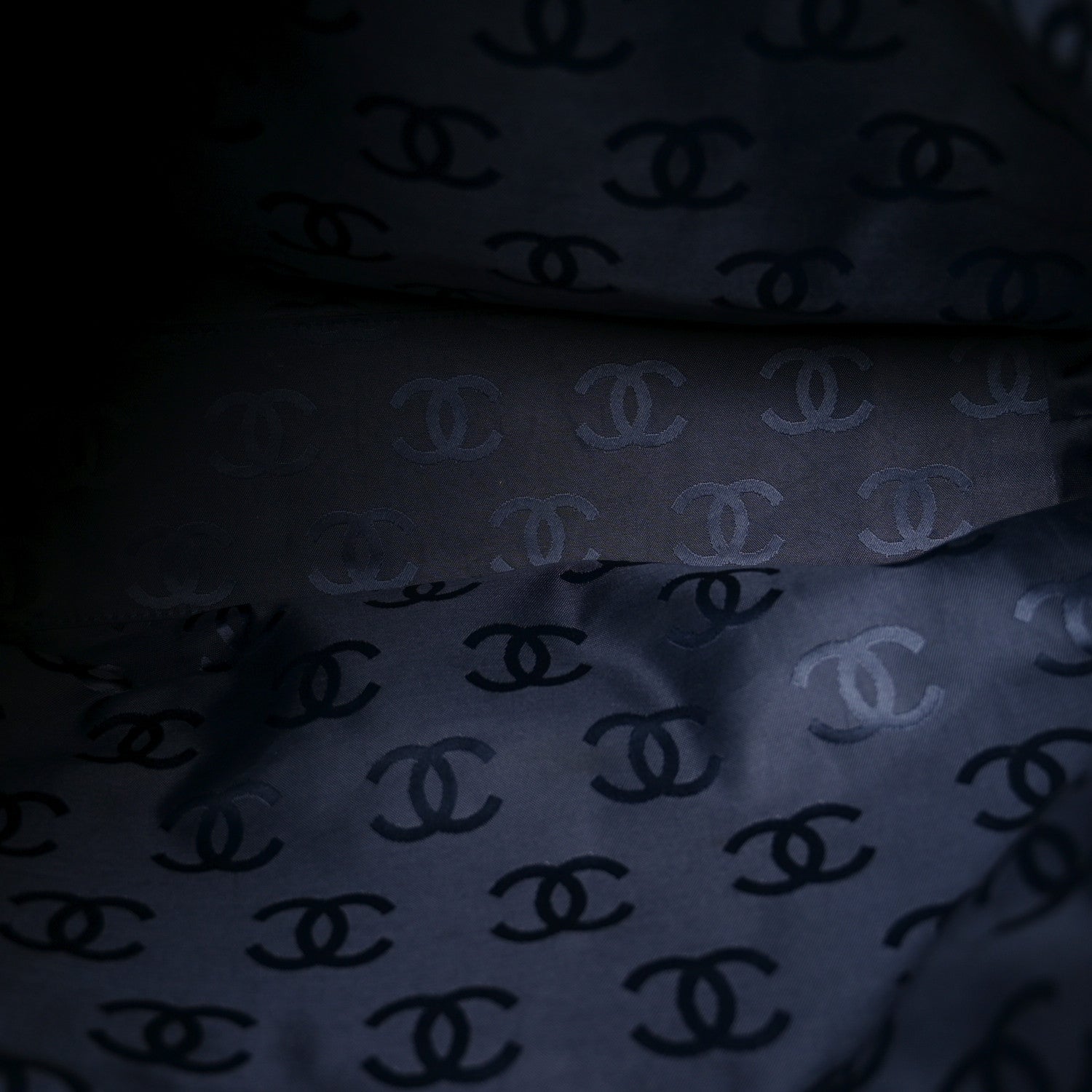 Chanel Denim Large CC Tote Dark Navy Blue