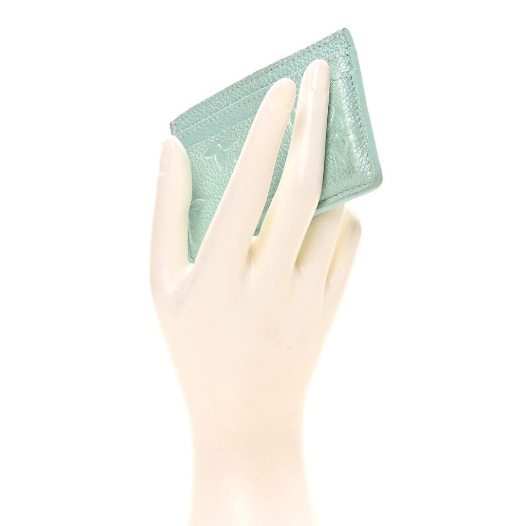 Louis Vuitton Empreinte Monogram LV Charms Card Holder Pearly Lagoon Turquoise