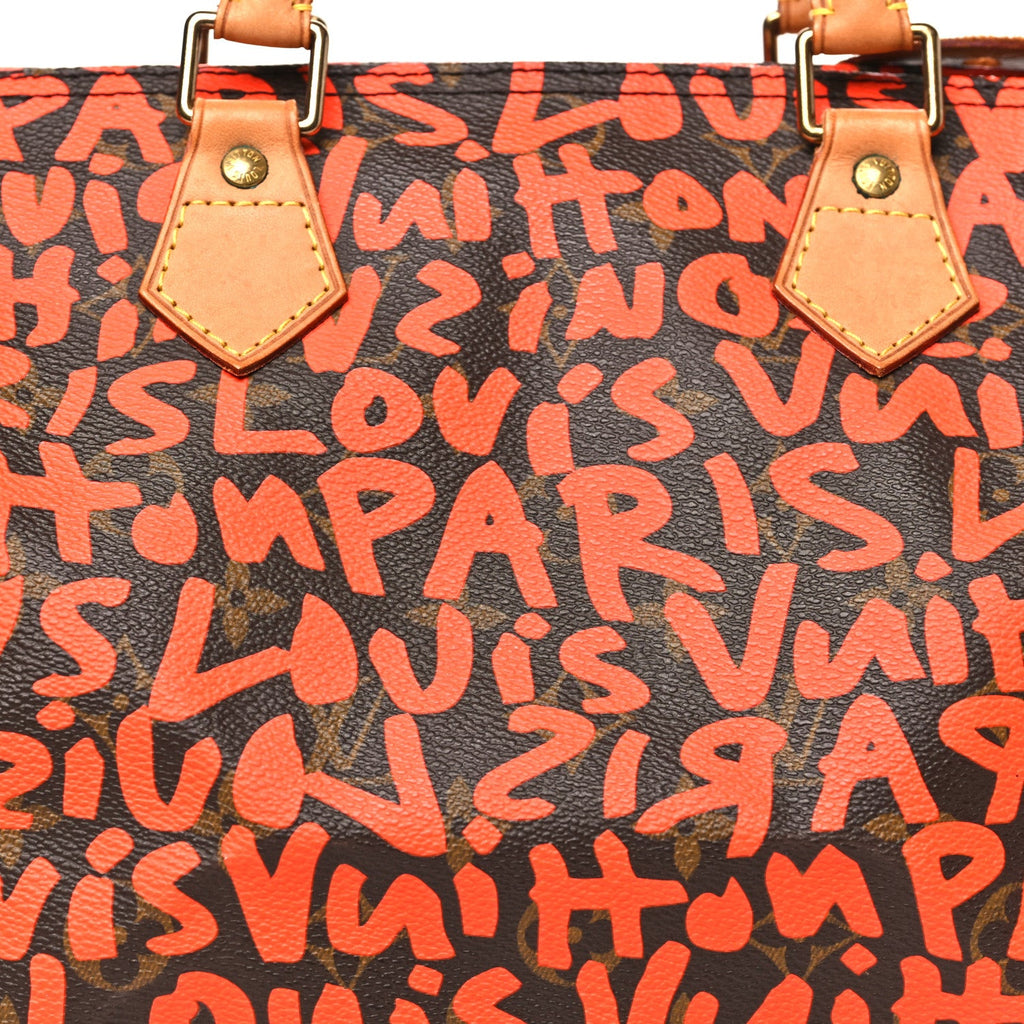 Louis Vuitton Monogram Graffiti Speedy 30 Orange