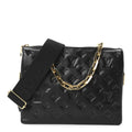 Louis Vuitton Lambskin Embossed Monogram Coussin PM Black