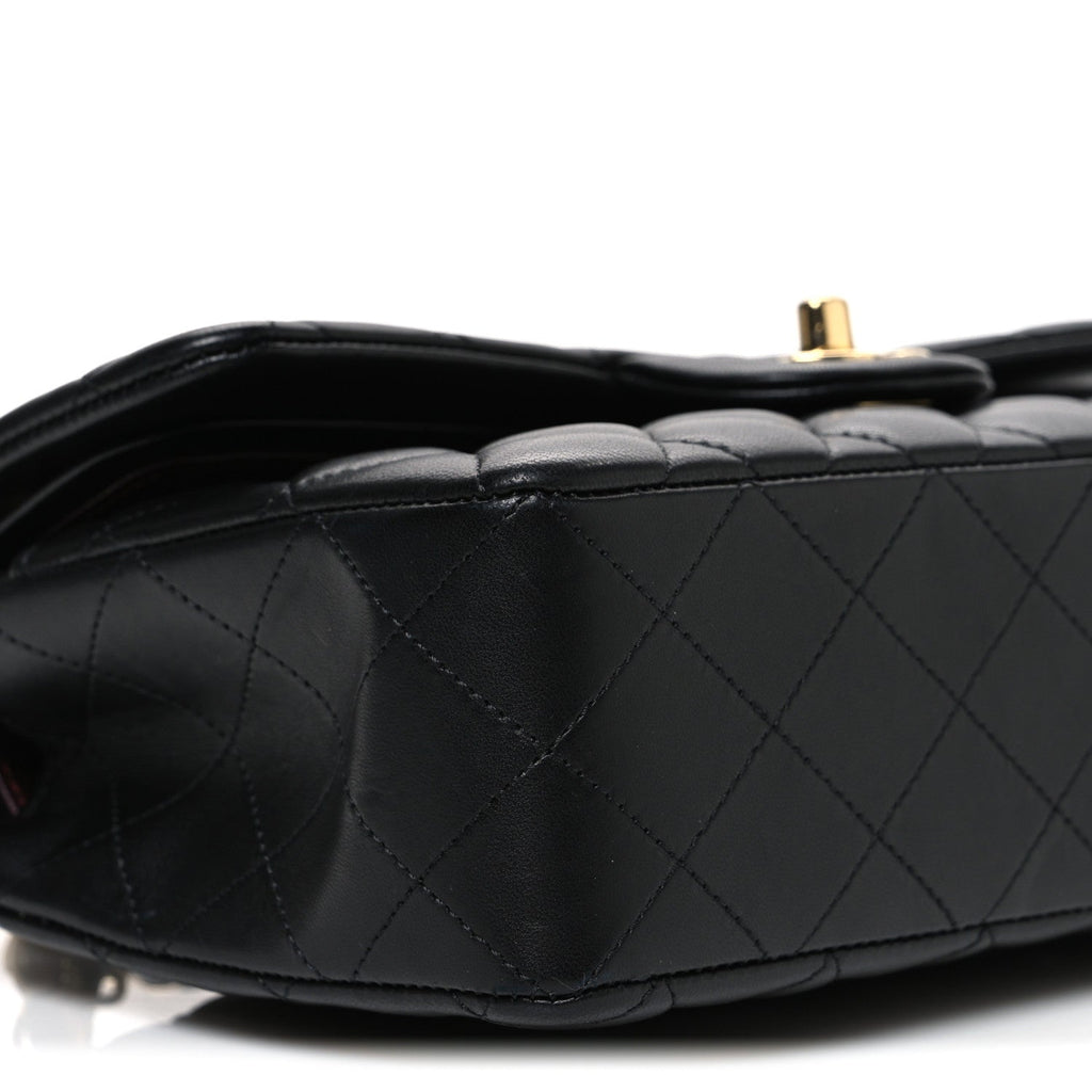 Chanel Lambskin Quilted Small Double Flap Black