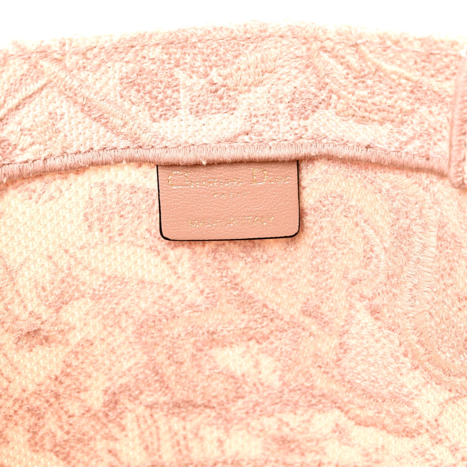Christian Dior Canvas Toile De Jouy Embroidered Large Book Tote Pink