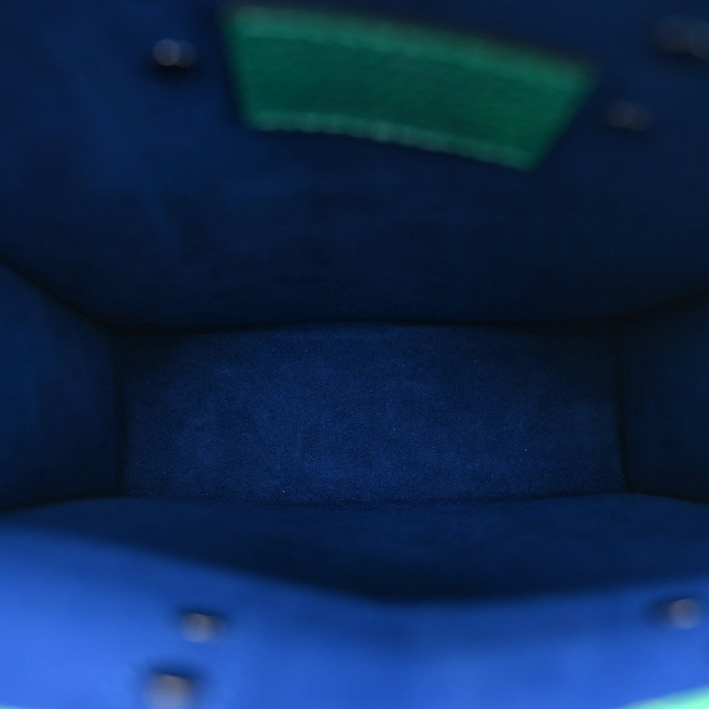 Louis Vuitton Taurillon Illusion Sac Plat XS Bleu Vert