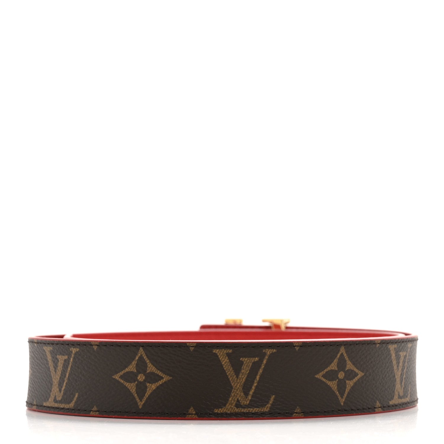 Louis Vuitton Monogram 30mm LV Initiales Reversible Belt 75 30 Coquelicot