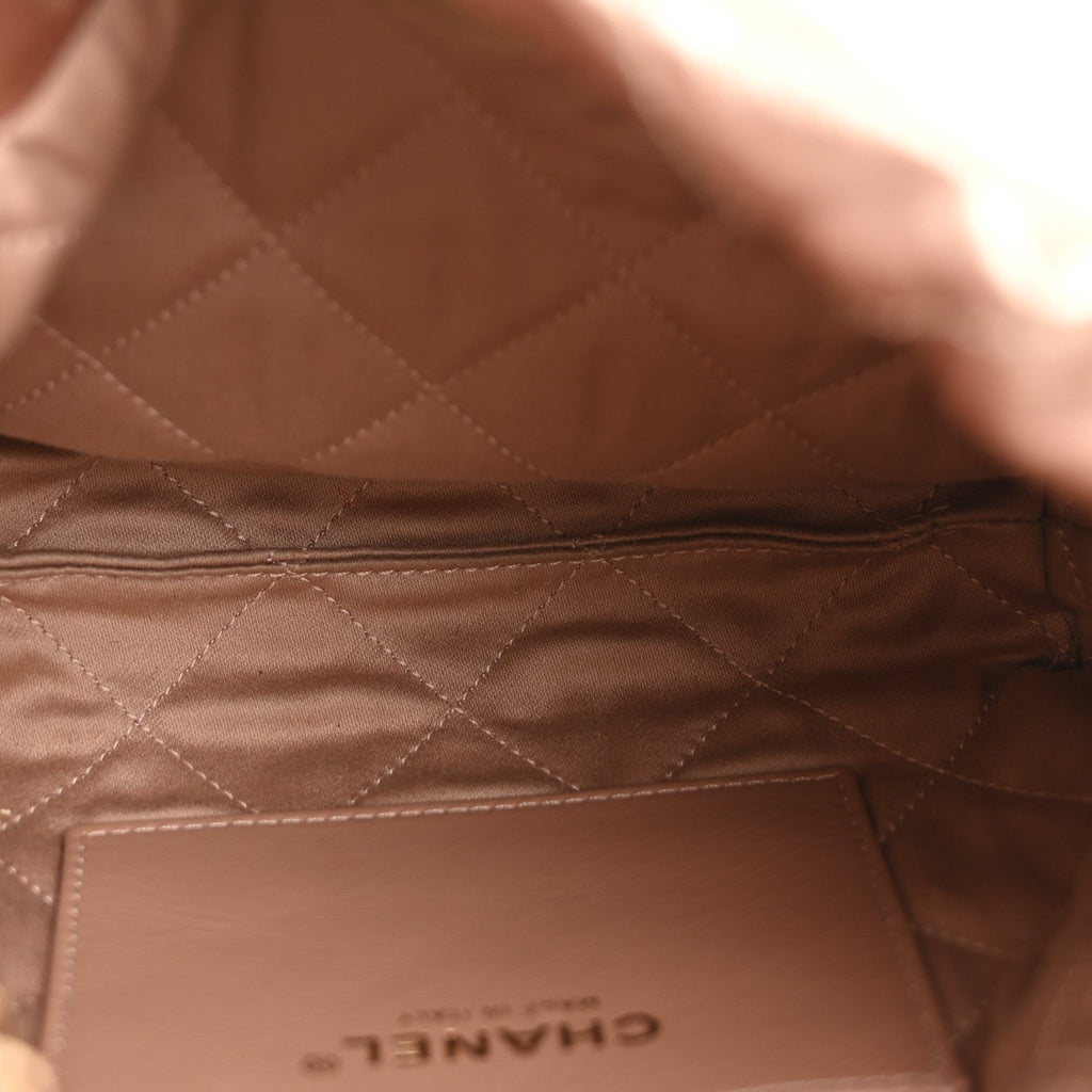 Chanel Metallic Calfskin Quilted Mini Chanel 22 Copper