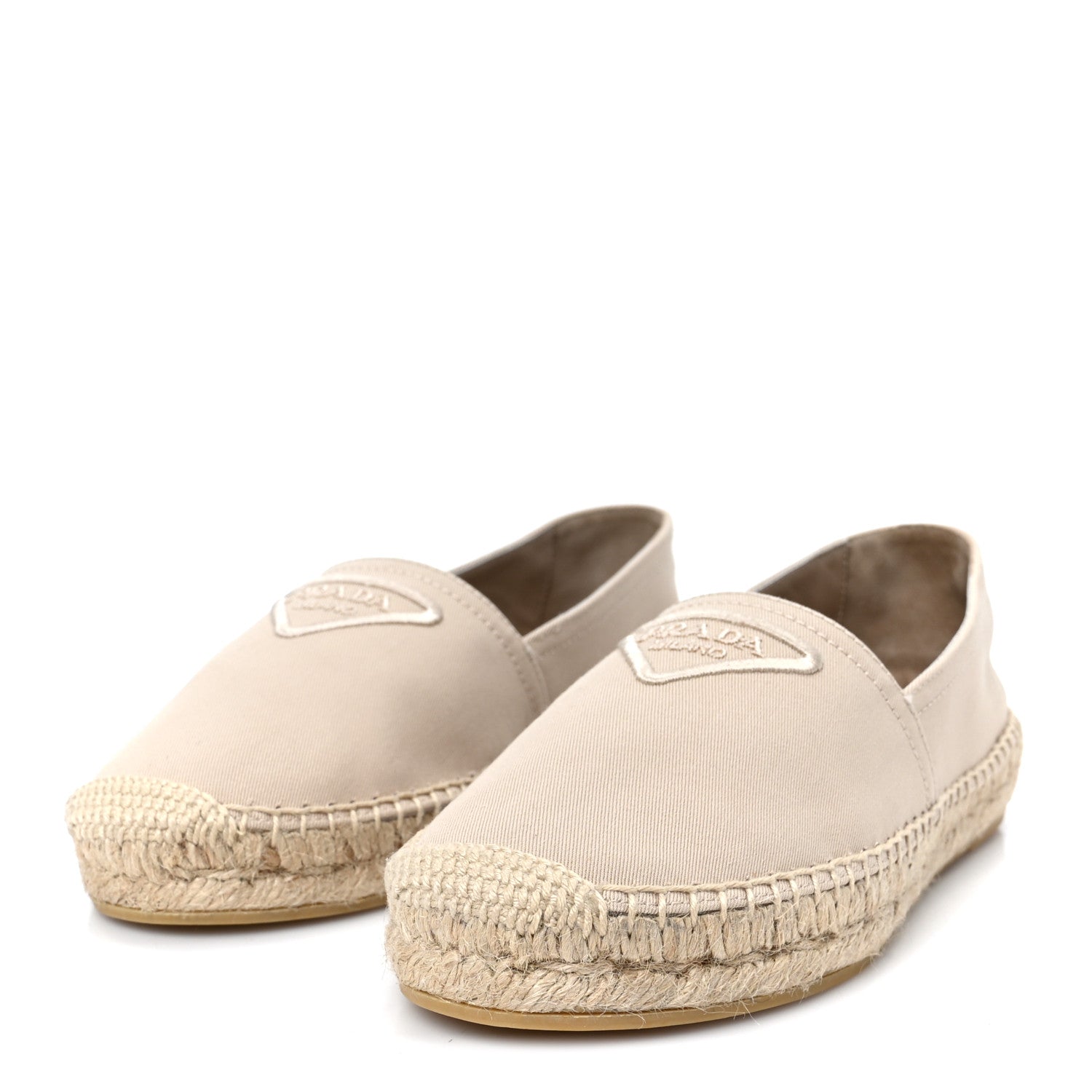 Prada Gabardine Logo Espadrilles 36 Corda
